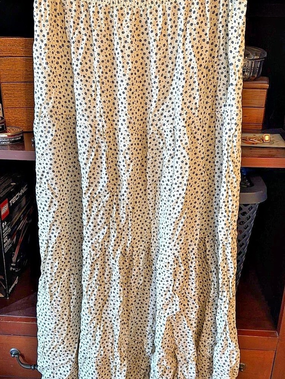 Brandy Melville Maxi Skirt in White & Blue